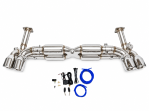 Fabspeed RACE Valved Supersport X-Pipe Exhaust System. Porsche 991 Turbo / Turbo S (2013-2016) - 99111133105, 99111133106, 99111133107, 99111133504, 99111133505, 99111133506, 99111133507 - FS.POR.991T.SSRXVQ, FS.POR.991T.SSRXVQB